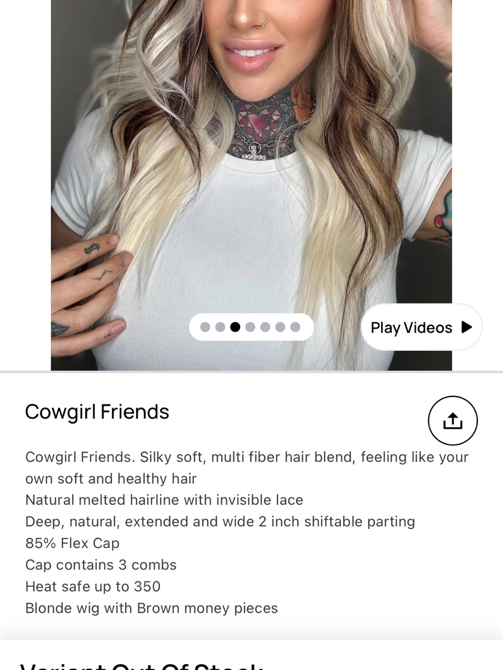 Blonde Wig with Brown Money Pieces - Natural Melted Hairline